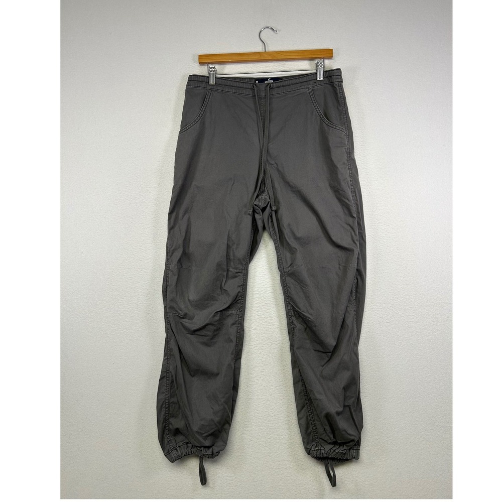 Streetwear Hollister Women Size M Gray Adjustable Rise Parachute Baggy‎ Pants